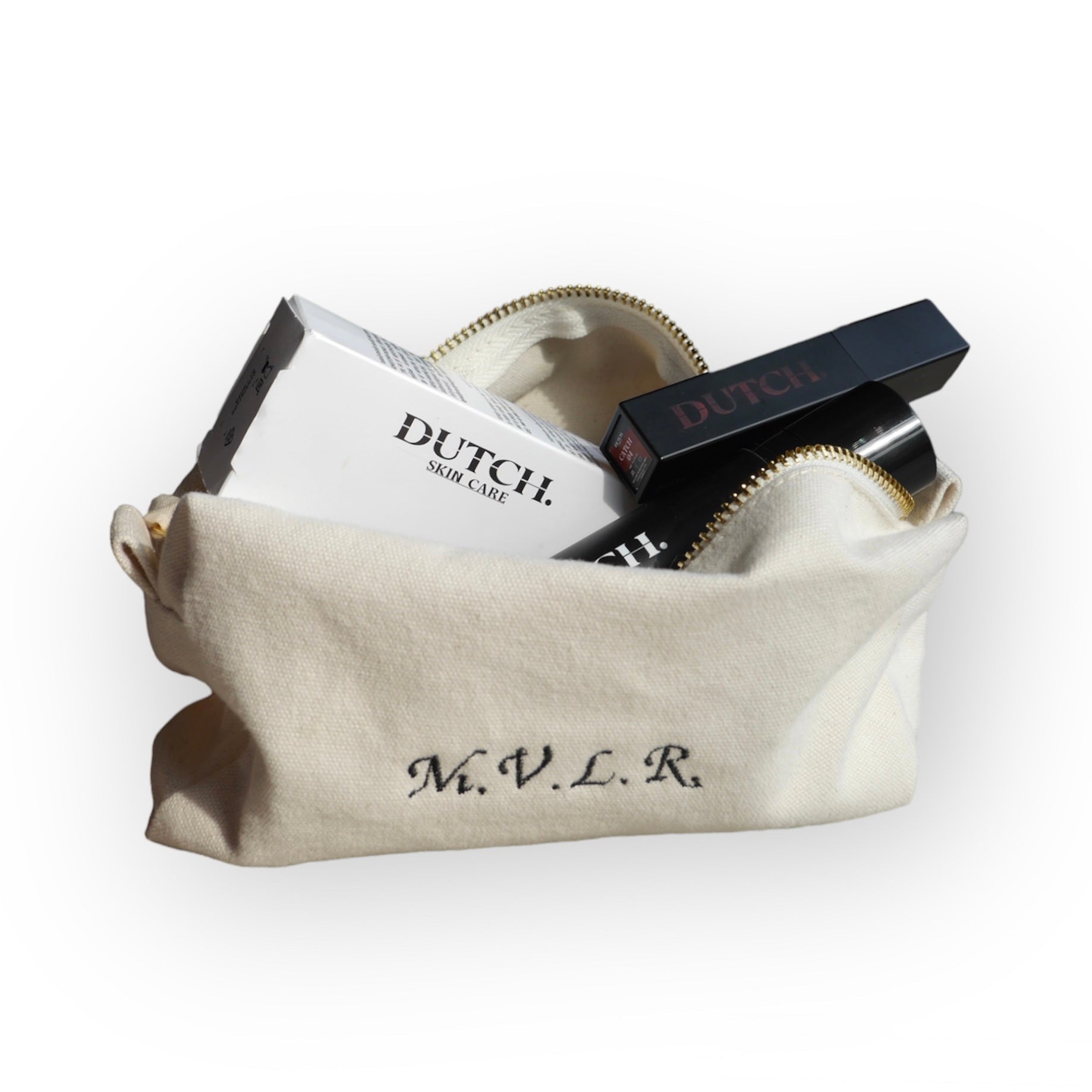 MILA - Beige Toiletry bag/pouch (personalisable) - Premium Koffers/Tassen from DUTCH. - Just €19.99! Shop now at DUTCH.