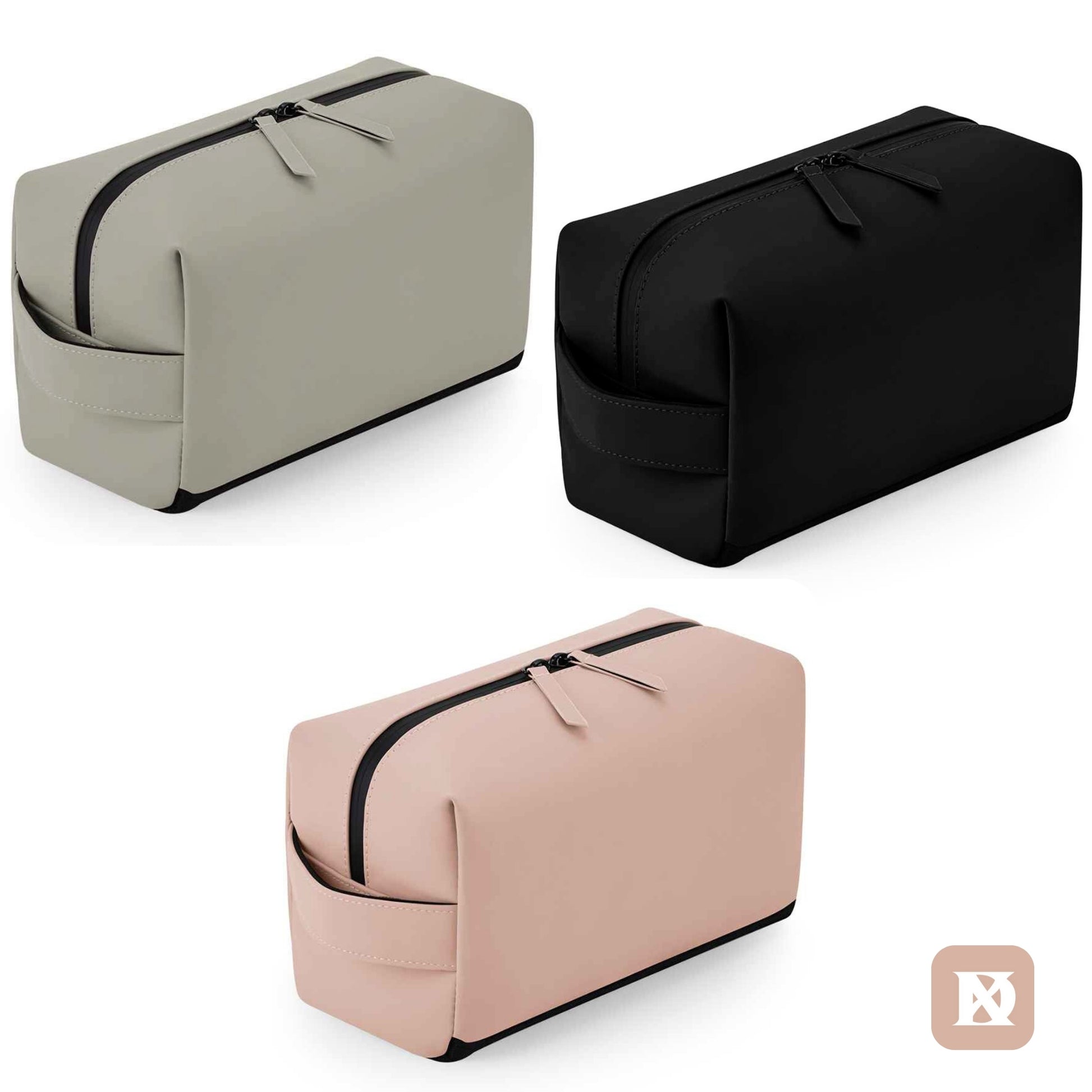 JUNE - Toiletry Bag (matte black/stone/pink) - Premium Koffers/Tassen from DUTCH. - Just €35! Shop now at DUTCH.